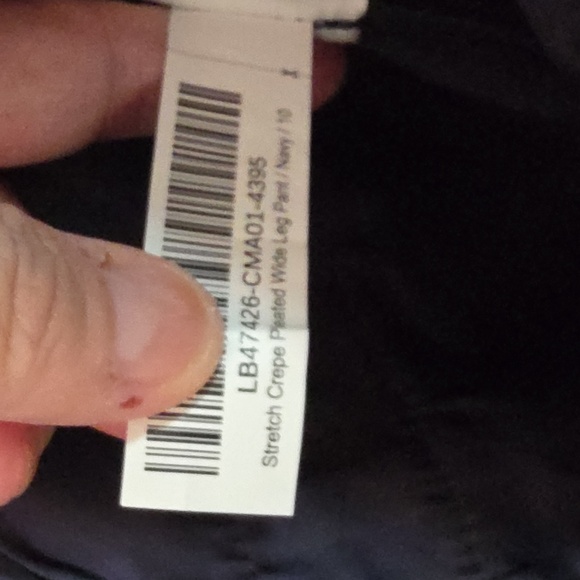 Quince Stretch Crepe Pleated Wide Leg Slacks In Navy Size 10 - Picture 9 of 9